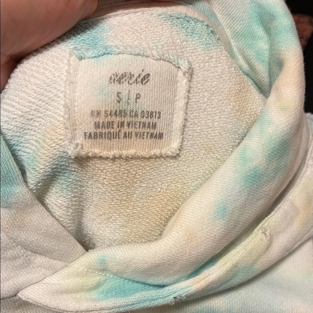 Aerie Women's Blue Tie Dye Hoodie - Picture 4 of 4